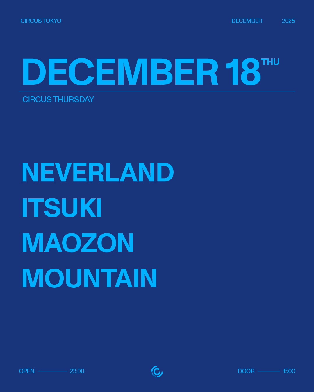 CIRCUS THURSDAY DRUM AND BASS