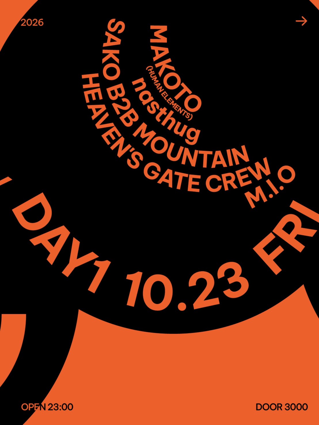 Flyer for CIRCUS TOKYO 11TH ANNIVERSARY DAY1 at CIRCUS Tokyo