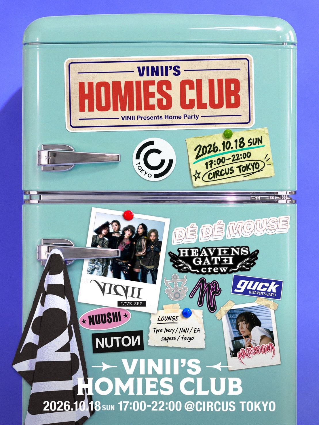 VINII’S HOMIES CLUB｜CIRCUS Tokyoのフライヤー
